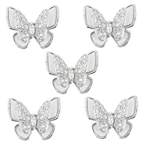 DEARMAMY 5 Stück Teiliges Charms Doppellagige Butterfly Nail Art Dekoration für Diy Maniküre für Designs und Anlässe DEARMAMY 5 Stück Teiliges Charms Doppellagige Butterfly Nail Art Dekoration für Diy Maniküre für Designs und Anlässe von DEARMAMY