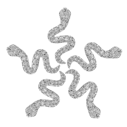 DEARMAMY 5 Stück Teiliges Snake Nail Charm Retro Legierung Nagel Dekoration für Zuhause Salon für Partys Hochzeiten Alltag Einzigartiger Stil Silber DEARMAMY 5 Stück Teiliges Snake Nail Charm Retro Legierung Nagel Dekoration für Zuhause Salon für Partys Hochzeiten Alltag Einzigartiger Stil Silber von DEARMAMY