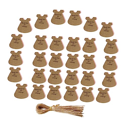 DEARMAMY 50 Sets Kraftpapier Hängeetiketten Duschetiketten Geschenketiketten Blanko Geburtstagsetiketten Geschenketiketten Kraftpapier Etiketten Rosa von DEARMAMY