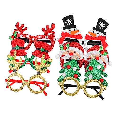 DEARMAMY 6 Paare Teiliges Weihnachtsbrillen mit Lustigen Rahmen Bunte Partybrille für Erwachsene und Kreative Weihnachtsdeko für Cosplay und Festliche Fotorequisiten DEARMAMY 6 Paare Teiliges Weihnachtsbrillen mit Lustigen Rahmen Bunte Partybrille für Erwachsene und Kreative Weihnachtsdeko für Cosplay und Festliche Fotorequisiten von DEARMAMY