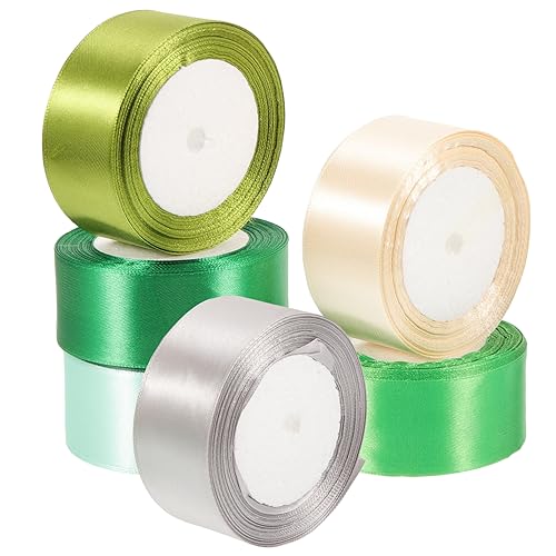 DEARMAMY 6 Rollen Geschenkband Eleganten Farben Seidenbänder für Dekorationen Hochzeiten und Vielseitig Einsetzbar für Blumenarrangements und Festlichkeiten von DEARMAMY
