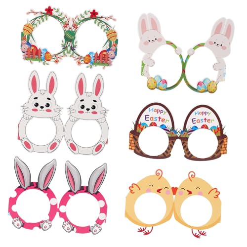 DEARMAMY 6 Stück Bunte Papierbrillen im Niedlichen Hasen Design für Erwachsene Foto Requisiten für Geburtstagsfeiern und Feiertagsdekorationen Teiliges für Fröhliche DEARMAMY 6 Stück Bunte Papierbrillen im Niedlichen Hasen Design für Erwachsene Foto Requisiten für Geburtstagsfeiern und Feiertagsdekorationen Teiliges für Fröhliche von DEARMAMY