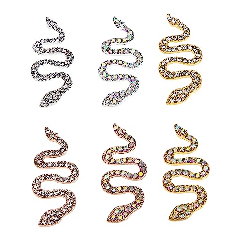 DEARMAMY 6 Stück Teiliges Schlangen Nail Art Charms mit Einzigartige Maniküre Dekorationen für Stilvolle Nagelkunst DIY Nail Art DEARMAMY 6 Stück Teiliges Schlangen Nail Art Charms mit Einzigartige Maniküre Dekorationen für Stilvolle Nagelkunst DIY Nail Art von DEARMAMY