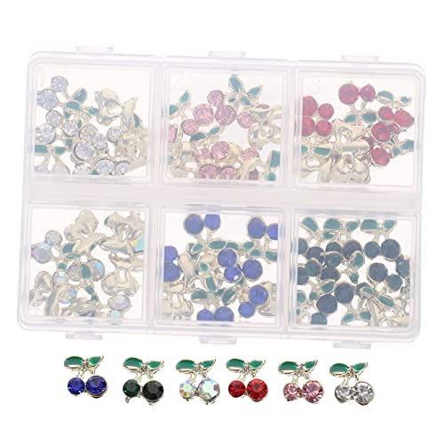 DEARMAMY 60 Stück Strasszubehör Reiz Nagel Charms Charme Nagelkunst 3D-Nagel Strasssteine Nagelschmuck aus Metall Nagelschmuck aus Kirsche Kirschnagel Strasssteine Legierung DEARMAMY 60 Stück Strasszubehör Reiz Nagel Charms Charme Nagelkunst 3D-Nagel Strasssteine Nagelschmuck aus Metall Nagelschmuck aus Kirsche Kirschnagel Strasssteine Legierung von DEARMAMY