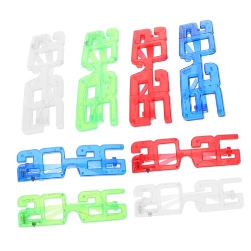 DEARMAMY 8 Stück Teiliges LED Brillenset mit Leuchtenden Lichtern Leichte Ergonomische Flashing Sunglasses für Silvester Abschlussfeiern und Partyzubehör in Farben DEARMAMY 8 Stück Teiliges LED Brillenset mit Leuchtenden Lichtern Leichte Ergonomische Flashing Sunglasses für Silvester Abschlussfeiern und Partyzubehör in Farben von DEARMAMY