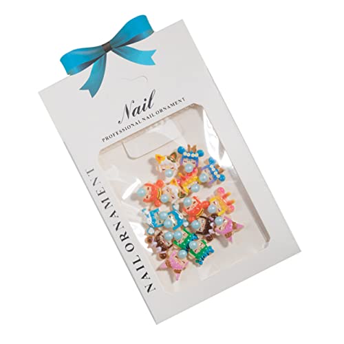 DEARMAMY Bezaubernde Nagelschmuck Box mit Charms für DIY Nail Art Lustige Cartoon Motive für Maniküre und Einzigartige Nageldesigns zu Hause von DEARMAMY