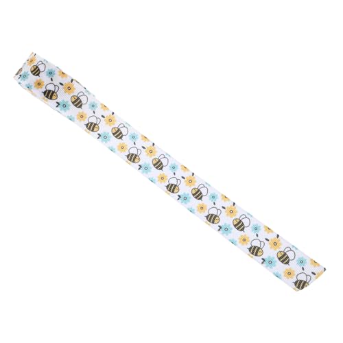 DEARMAMY Bienenband Blumenschleife Sommerdekoration Bienenmuster Blumendekoration Geschenkband Blumendruckband Band für Blumenstrauß Drahtkantenband Camping -Kabelband Kartenband Polyester von DEARMAMY