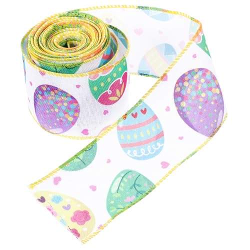DEARMAMY Easter Dekorationsband mit Drahtkante Breit Vielseitiges Geschenkband für DIY Projekte Bastelarbeiten und Osterdekorationen DEARMAMY Easter Dekorationsband mit Drahtkante Breit Vielseitiges Geschenkband für DIY Projekte Bastelarbeiten und Osterdekorationen von DEARMAMY