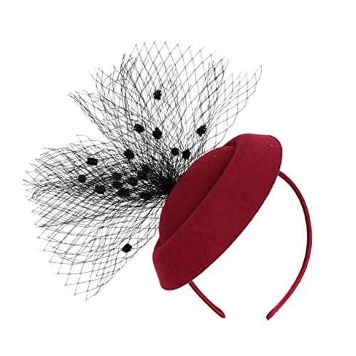DEARMAMY Fascinator-Hut Im Vintage-Stil Aus Netzstoff für Damen für Brautpartys Cocktailpartys von DEARMAMY