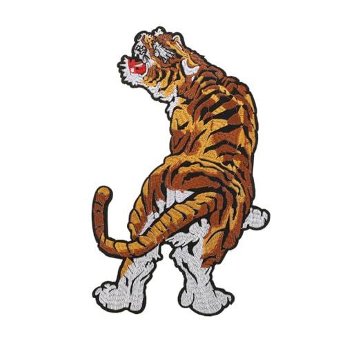 DEARMAMY Großer Tiger Stickerei Patch Tiermotiv Aufnäher zum Nähen Dekorative Applikation für Kleidung und DIY Bastelprojekte Passend für Shirts Kissen Vorhänge Robuste Stoffqualität DEARMAMY Großer Tiger Stickerei Patch Tiermotiv Aufnäher zum Nähen Dekorative Applikation für Kleidung und DIY Bastelprojekte Passend für Shirts Kissen Vorhänge Robuste Stoffqualität von DEARMAMY