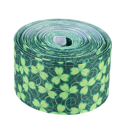 DEARMAMY Grünes Kleeblatt Geschenkband für Patrick's Day Dekoratives Ripsband für Kränze und Bastelprojekte Langlebig und Praktisch für Feiertagsdekoration DEARMAMY Grünes Kleeblatt Geschenkband für Patrick's Day Dekoratives Ripsband für Kränze und Bastelprojekte Langlebig und Praktisch für Feiertagsdekoration von DEARMAMY