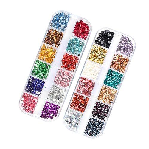 DEARMAMY Nagelstuds Boxen Nagelkunst Dekoration für DIY Maniküre Fächer mit Resin Strasssteinen Nail Art Designs Zuhause DEARMAMY Nagelstuds Boxen Nagelkunst Dekoration für DIY Maniküre Fächer mit Resin Strasssteinen Nail Art Designs Zuhause von DEARMAMY