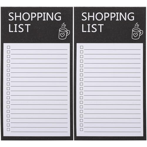 DEARMAMY Packung mit 2 magnetischen Notizblöcken, Notizblöcke, Einkaufsliste, Einkaufsliste, Einkaufsliste, To-Do-Liste, Notizblock, Planungsnotizblock von DEARMAMY