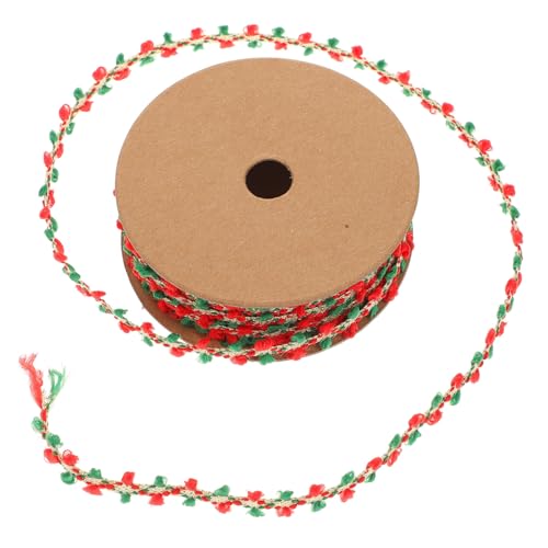 DEARMAMY Weihnachtliches Geschenkband Weihnachtsdeko Schleifenband mit Roten und Grünen Pompons für Geschenkschleifen Weihnachtsbaumdeko und Partydekoration DEARMAMY Weihnachtliches Geschenkband Weihnachtsdeko Schleifenband mit Roten und Grünen Pompons für Geschenkschleifen Weihnachtsbaumdeko und Partydekoration von DEARMAMY