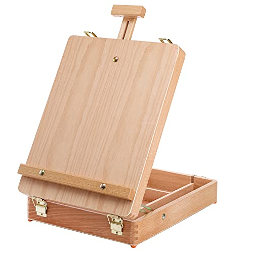 DEAYOU Aufbewahrungsbox für Tischstaffelei aus Buchenholz, tragbare Skizzenbox zum Malen, verstellbare Holz-Desktop-Zeichenstaffelei für Kunstbedarf, Maler, Erwachsene, Studenten, Künstler, Anfänger DEAYOU Aufbewahrungsbox für Tischstaffelei aus Buchenholz, tragbare Skizzenbox zum Malen, verstellbare Holz-Desktop-Zeichenstaffelei für Kunstbedarf, Maler, Erwachsene, Studenten, Künstler, Anfänger von DEAYOU