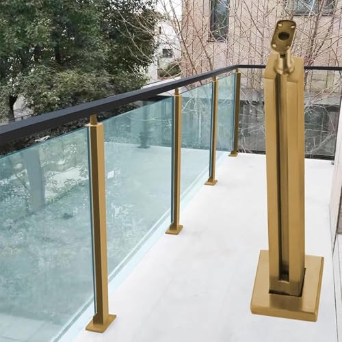 DECAKE Glasgeländer-Endkappe, Glaszaunpfosten, Gold, für Außenpool, Treppe, Restaurant, Glasgeländer-Klemme, Balustraden-Kit, Terrassendeck S DECAKE Glasgeländer-Endkappe, Glaszaunpfosten, Gold, für Außenpool, Treppe, Restaurant, Glasgeländer-Klemme, Balustraden-Kit, Terrassendeck S von DECAKE
