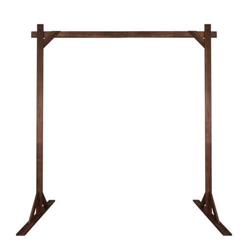 DECAKE Hölzerner Hochzeitsbogen, 2,2 m quadratischer Holzbogen für Hochzeiten, Holzbogen, Hochzeitslaube, Hintergrundständer für Zeremonien, rustikale Hochzeiten, Geburtstagsfeiern, Innen DECAKE Hölzerner Hochzeitsbogen, 2,2 m quadratischer Holzbogen für Hochzeiten, Holzbogen, Hochzeitslaube, Hintergrundständer für Zeremonien, rustikale Hochzeiten, Geburtstagsfeiern, Innen von DECAKE