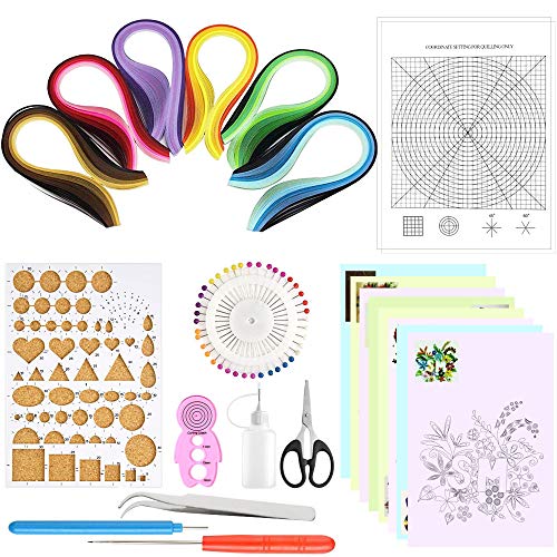 DECARETA Papier Quilling Kits 600 Strips Bunte Farben Quillingpapier Quilling Papierstreifen Quilling Werkzeug-Set für DIY Handwerk DECARETA Papier Quilling Kits 600 Strips Bunte Farben Quillingpapier Quilling Papierstreifen Quilling Werkzeug-Set für DIY Handwerk von DECARETA