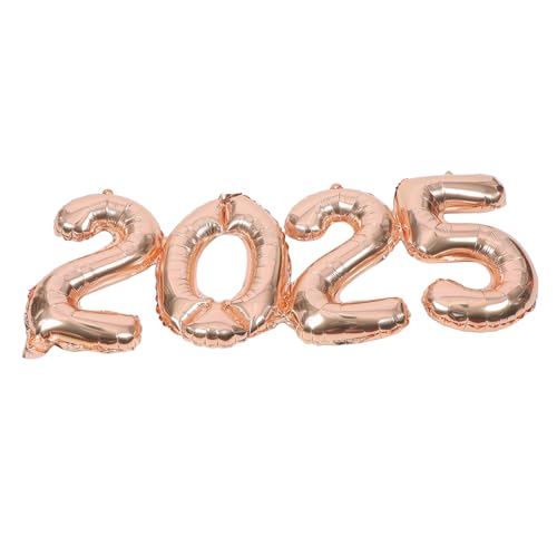 DECHOUS Luftballons Mit Der Zahl 2025 Silvester-fotoautomaten-requisite Aluminiumfolienballons Partyballon-set Roségold DECHOUS Luftballons Mit Der Zahl 2025 Silvester-fotoautomaten-requisite Aluminiumfolienballons Partyballon-set Roségold von DECHOUS