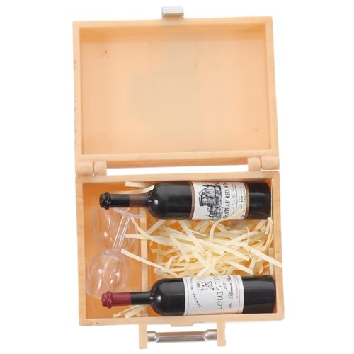 DECHOUS 1 Satz Puppenhaus Wein Flasche Mini Spielspielzeug Vorgeben Puppe Brille Puppenhaus-Ornament Puppenhaus Kelch Geben Vor, Zu Puppenhaus Brille Plastik von DECHOUS
