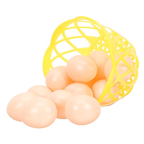 DECHOUS 1 Satz nachgeahmte Eier Eierdekoration Dekorationen künstlich kinderküche hühner Ostereier färben egg maging Ostereier basteln gefälschte Ei-Requisiten Plastik von DECHOUS
