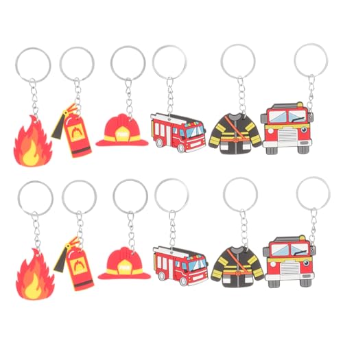 DECHOUS 12 Stück Feuerwehrmann Schlüsselanhänger Set – Lustige Feuerwehrspielzeuge Mit Feuerlöscher - Feuerwehrhelm Und Feuerwehrauto – Perfekt Für Und Als Für Feuerwehr-Fans DECHOUS 12 Stück Feuerwehrmann Schlüsselanhänger Set – Lustige Feuerwehrspielzeuge Mit Feuerlöscher - Feuerwehrhelm Und Feuerwehrauto – Perfekt Für Und Als Für Feuerwehr-Fans von DECHOUS