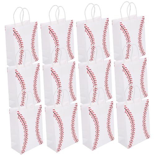DECHOUS 12 Stück Partybevorzugungsbeutel Baseballtaschen Partytüten für Geburtstag geschenktüten geschenkverpackung Geschenktüte zur Hochzeit Baseball-Geschenktüte Kraftpapier Weiß DECHOUS 12 Stück Partybevorzugungsbeutel Baseballtaschen Partytüten für Geburtstag geschenktüten geschenkverpackung Geschenktüte zur Hochzeit Baseball-Geschenktüte Kraftpapier Weiß von DECHOUS