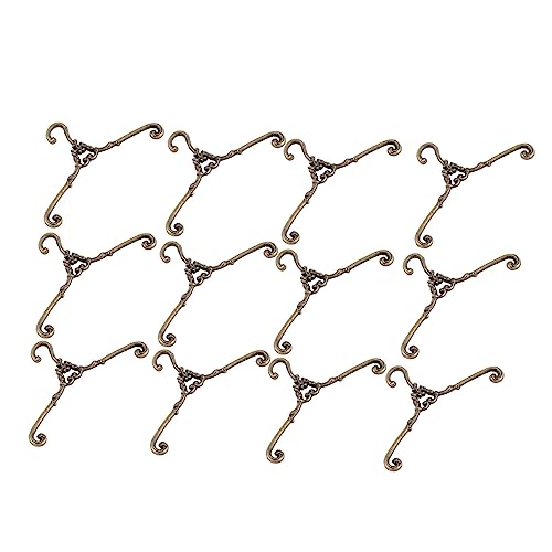 DECHOUS 12 Stück Puppenhaus-aufhänger Mini Kleidung Winzig Babypuppenschrank Kleiderbügel Inhaber Klein Unser Kleiderständer Haken Puppe Babypuppenbügel Babypuppenmöbel Legierung von DECHOUS