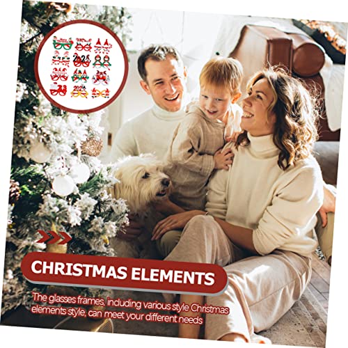 DECHOUS 12 Stück Teiliges Weihnachts Partybrillen aus Filz Bunte Xmas Brillenrahmen für Erwachsene und Sichere Plastik Filz Materialien Festliche Foto Requisiten und Partydeko für DECHOUS 12 Stück Teiliges Weihnachts Partybrillen aus Filz Bunte Xmas Brillenrahmen für Erwachsene und Sichere Plastik Filz Materialien Festliche Foto Requisiten und Partydeko für von DECHOUS