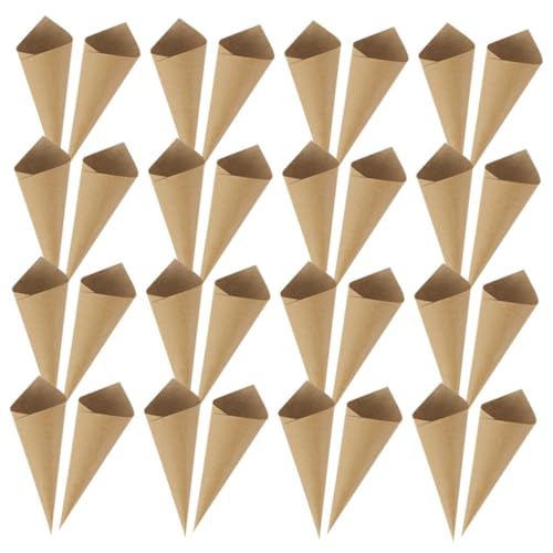 DECHOUS 120 Stück Kraftpapier-Konfetti-Blütenblätter, stabil, blanko, Blumenhalter für getrocknete Blütenblätter, Süßigkeiten, kleine Hochzeiten, Duschen, Partys von DECHOUS