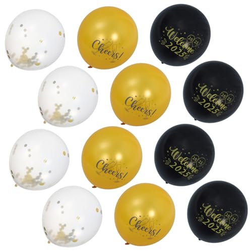 DECHOUS 14 Stück Silvester-latexballons 2025, Neujahrsparty, Dekorative Luftballons, Partyzubehör DECHOUS 14 Stück Silvester-latexballons 2025, Neujahrsparty, Dekorative Luftballons, Partyzubehör von DECHOUS