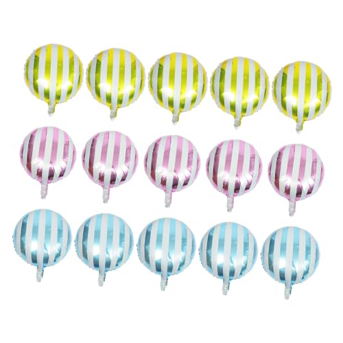 DECHOUS 15 Stücke Bunte Candy Gestreiften Luftballons Geburtstag Dekorationen Für Party Aluminium Film Runde Luftballons Für Hochzeit Hause DECHOUS 15 Stücke Bunte Candy Gestreiften Luftballons Geburtstag Dekorationen Für Party Aluminium Film Runde Luftballons Für Hochzeit Hause von DECHOUS