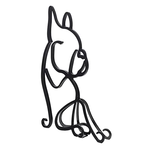 DECHOUS 1Stk Skulptur der Bulldogge Wohnkultur buchattrappe Metallfigur Hundegartendekorationen im Freien Geschenke Tischdekorationen neuartiges Eisendekor Eisenkunsthandwerk Tier von DECHOUS