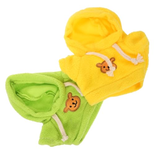 DECHOUS 2 Stück Bärenpuppen-Sweatshirt Bärenpuppe Kleidung Hoodie-Dekoration für Puppen Puppenkleidungs-Sweatshirt Bär Kleidung Tiere Stoffbären-Outfit Bären-Anziehaccessoire von DECHOUS