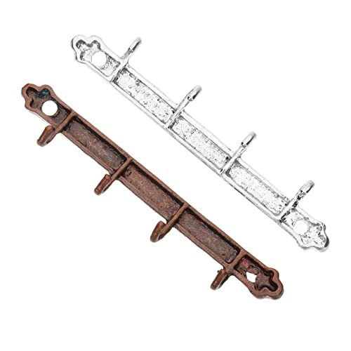 DECHOUS 2 Stück Mini-Küchenhaken drinnen Miniatur hängend klein Zubehör für Spielhäuser Wall Hooks Puppen Kleidung kleiderbügel Micro Mini-Haushaken winziger Haken für Puppenhaus Legierung von DECHOUS