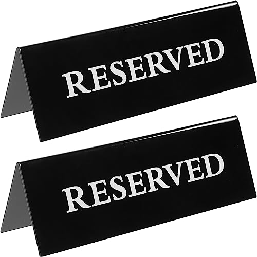 DECHOUS 2st Reservierungsschilder Für Stühle Hochzeitsempfangsschilder Tischplatte Reserviertes Zeichen Tischzelt Reserviert Zimmerreservierungsschilder Tisch Nummer Schreibtisch Acryl von DECHOUS