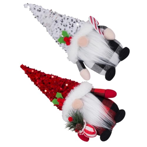 DECHOUS 2 Stück Weihnachtliche Gnom Dekoration aus Stoffmaterial Langlebige Weihnachtswichtel für Tisch Regal Sofa Festliche Deko und Geschenkidee DECHOUS 2 Stück Weihnachtliche Gnom Dekoration aus Stoffmaterial Langlebige Weihnachtswichtel für Tisch Regal Sofa Festliche Deko und Geschenkidee von DECHOUS