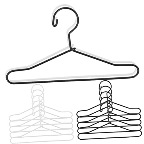 DECHOUS 20 Stück Simulation -Puppen-Kleiderbügel Weiß Mini für Kleidung Rosa mit puppenkleiderbügel Puppen kleiderbügel Puppenhaus Kleiderbügel Puppen -Outfit -Kleiderbügel Metall von DECHOUS