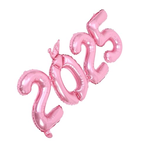 DECHOUS 2025 Neujahrsdekorationen Silvester Dekorationen Frohes Neues Jahr Ballons Partyballons Für Das Neue Jahr Frohes Neues Partyzubehör Silvester-party-ballon Rosa Aluminiumfolie DECHOUS 2025 Neujahrsdekorationen Silvester Dekorationen Frohes Neues Jahr Ballons Partyballons Für Das Neue Jahr Frohes Neues Partyzubehör Silvester-party-ballon Rosa Aluminiumfolie von DECHOUS