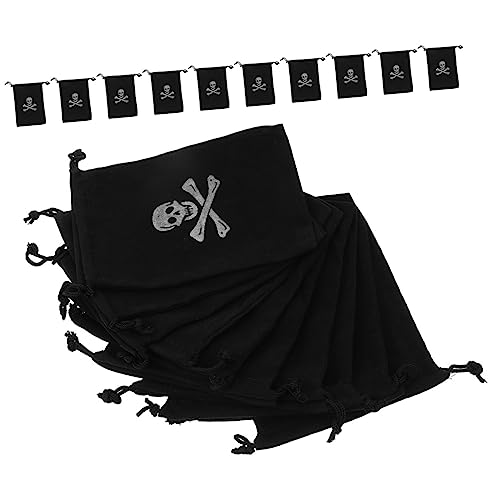 DECHOUS 20Stücke Halloween Kordelzugbeutel Piraten Themenbeutel Für Goldmünzen Süßigkeiten Robuste Taschen Für Halloween Feiern Und DECHOUS 20Stücke Halloween Kordelzugbeutel Piraten Themenbeutel Für Goldmünzen Süßigkeiten Robuste Taschen Für Halloween Feiern Und von DECHOUS