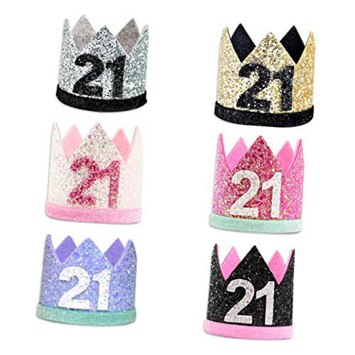 DECHOUS Partyhut Zum 21 Geburtstag Glitzer-kronen-design Für Erwachsene Foto-requisite Party-zubehör Mini-hut Für Jungen Und Mädchen DECHOUS Partyhut Zum 21 Geburtstag Glitzer-kronen-design Für Erwachsene Foto-requisite Party-zubehör Mini-hut Für Jungen Und Mädchen von DECHOUS