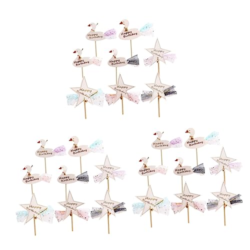 DECHOUS Stück Geburtstagskuchenaufsätze Cupcake Topper Essbarer Stern Dessert Topper Glitzernd Hochzeitstorten Ornament Geburtstagskuchen Dekorationen Geburtstagsparty von DECHOUS