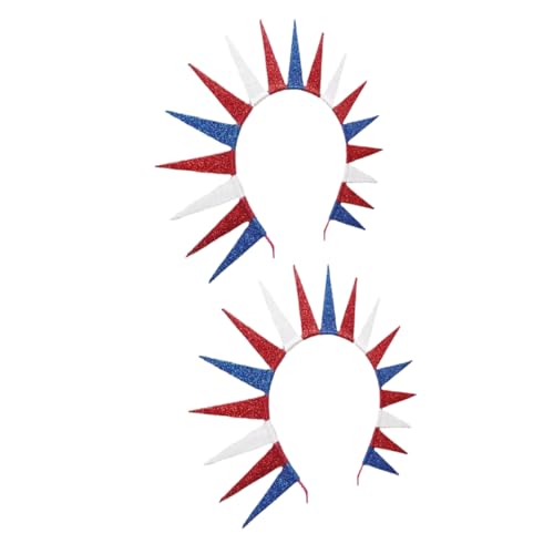 DECHOUS 2Stücke Freiheitsstatue Stirnband Verstellbares Haarband für Party Patriotisches Kostüm Accessoire für Memorial Day und Feiertage für Frauen und Männer von DECHOUS