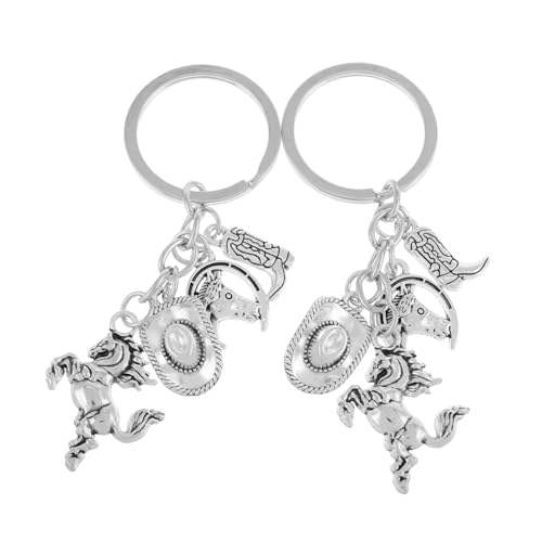 DECHOUS 2pcs Cowboyhüte Schlüsselbund Keyring Cowboy Boots Schlüsselhalter Mini Western Hut Schlüsselbund Anhänger Für Autoschlüsselbeutelzubehör DECHOUS 2pcs Cowboyhüte Schlüsselbund Keyring Cowboy Boots Schlüsselhalter Mini Western Hut Schlüsselbund Anhänger Für Autoschlüsselbeutelzubehör von DECHOUS