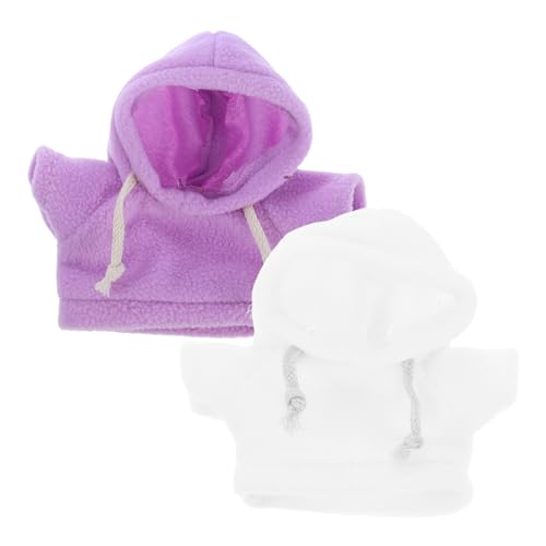 DECHOUS 2stücke Plüschbär-Hoodie-Outfits Für Spielzeug Süße Und Kleidung Für Puppen Und Plüschtiere Für Große Stofftiere Weißem Und Leicht Hoodie von DECHOUS