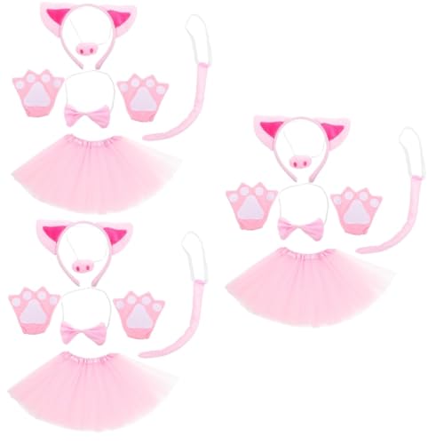 DECHOUS 3 Sätze Schweinekostüm-Set aufblasbare Kostüme Bausatz Halloween-Tutu Schweineohren Stirnband Hasenohren Cartoon-Schweinkostüm Cartoon Tierkostüm Partystirnband Gittergewebe Rosa DECHOUS 3 Sätze Schweinekostüm-Set aufblasbare Kostüme Bausatz Halloween-Tutu Schweineohren Stirnband Hasenohren Cartoon-Schweinkostüm Cartoon Tierkostüm Partystirnband Gittergewebe Rosa von DECHOUS