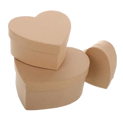 DECHOUS 3 Stück Herzförmige Pappmaché-nistkästen Zum Selbermachen, Pappschachtel, Valentinstag-keksbox, Herz-aufbewahrungsbox Für Schmuck, Schokolade, Süßigkeiten DECHOUS 3 Stück Herzförmige Pappmaché-nistkästen Zum Selbermachen, Pappschachtel, Valentinstag-keksbox, Herz-aufbewahrungsbox Für Schmuck, Schokolade, Süßigkeiten von DECHOUS