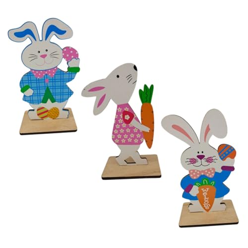 DECHOUS 3 Stück Kaninchen-Verzierung Easter Decoration Ostern tischdeko Holzfiguren für Dekoration Tischdeko Hasen Küken Reiz REH kreativer Holzhase Party-Kaninchen- hölzern DECHOUS 3 Stück Kaninchen-Verzierung Easter Decoration Ostern tischdeko Holzfiguren für Dekoration Tischdeko Hasen Küken Reiz REH kreativer Holzhase Party-Kaninchen- hölzern von DECHOUS