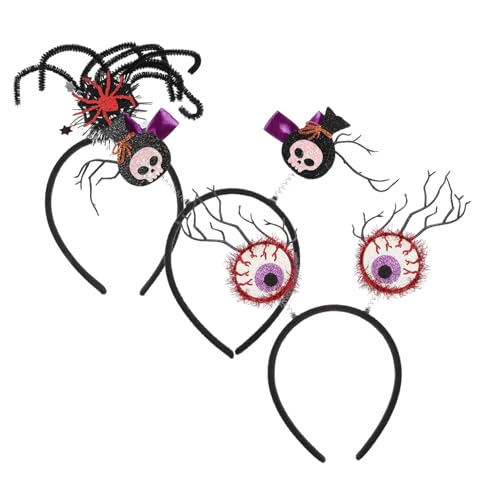 DECHOUS 3 Stück Teiliges Halloween Haarreif mit Spinne Blutäugigem Schädel und Detailreiche Bequeme Kopfbedeckung für Halloween Kostüm Party und Cosplay DECHOUS 3 Stück Teiliges Halloween Haarreif mit Spinne Blutäugigem Schädel und Detailreiche Bequeme Kopfbedeckung für Halloween Kostüm Party und Cosplay von DECHOUS