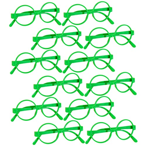 DECHOUS 30 Stück Rundes Brillengestell Rahmen Led Runde Kinderbrille Blau Ohne Runden Party Für Gläser Retro-brille Kinderbrille Festival-requisiten Plastik Green von DECHOUS